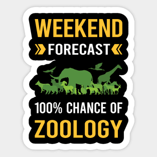 Weekend Forecast Zoology Zoologist Sticker